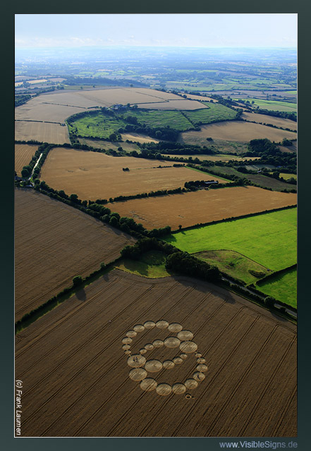 Rollright Stone Circle, Oxfordshire crop circle, aerial photo 9
