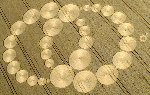 Rollright Stone Circle, Oxfordshire crop circle, aerial photo 4