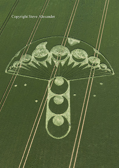 Rough Hill, Wiltshire crop circle, aerial photo 3
