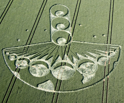 Rough Hill, Wiltshire crop circle, aerial photo 4