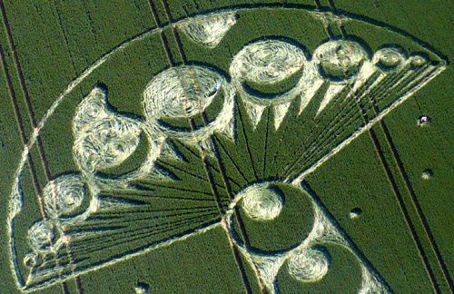 Rough Hill, Wiltshire crop circle, aerial photo 2