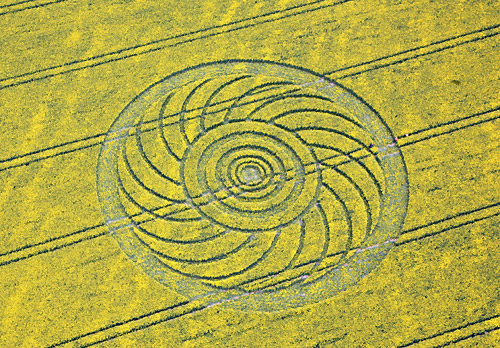 Roundway Hill, Wiltshire crop circle, aerial photo 9