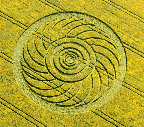 Roundway Hill, Wiltshire crop circle, aerial photo 13