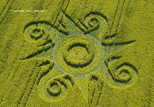 Roundway Hill (2), Wiltshire crop circle, aerial photo 5