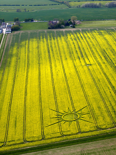 Rutlands Farm, Wiltshire crop circle, aerial photo 2