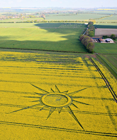 Rutlands Farm, Wiltshire crop circle, aerial photo 6