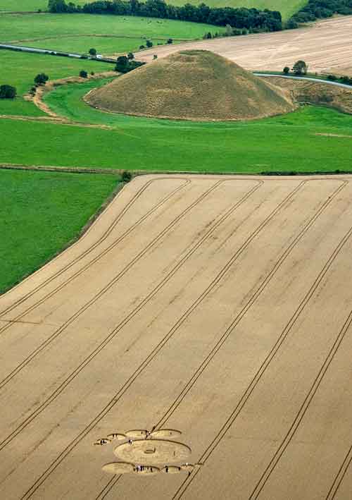 Silbury Hill (2), Wiltshire crop circle, aerial photo 4