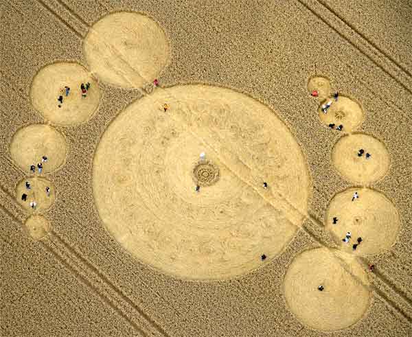 Silbury Hill (2), Wiltshire crop circle, aerial photo 2