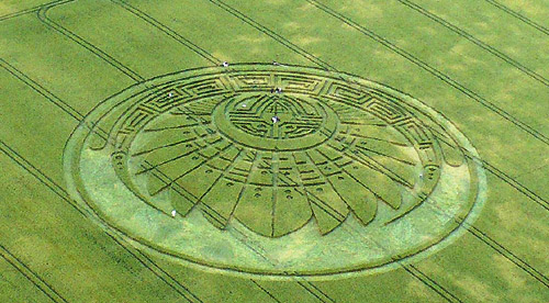 Silbury Hill, Wiltshire crop circle, aerial photo 3