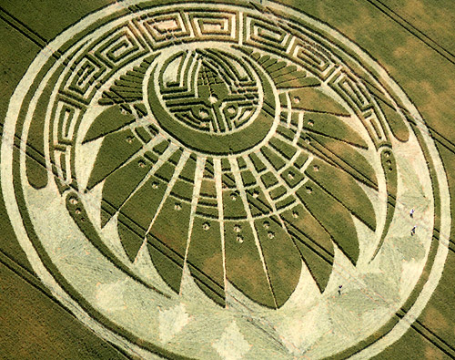 Silbury Hill, Wiltshire crop circle, aerial photo 7