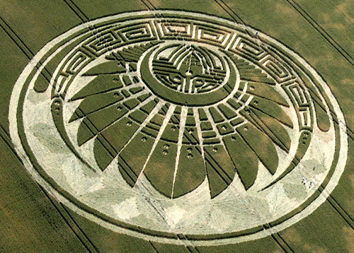 Silbury Hill, Wiltshire crop circle, aerial photo 6