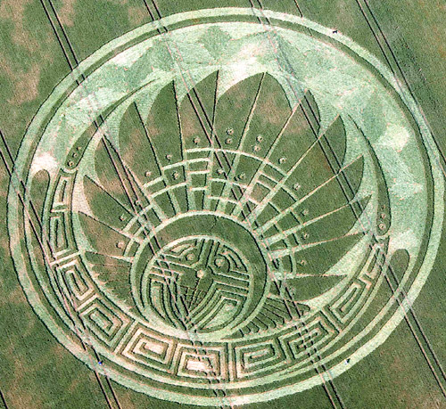 Silbury Hill, Wiltshire crop circle, aerial photo 5