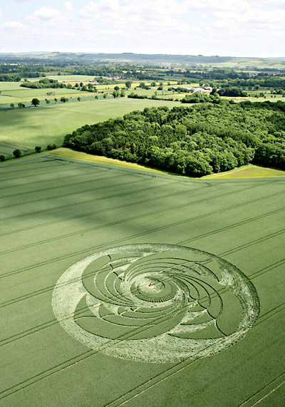 Tawsmead Copse, Wiltshire crop circle, aerial photo 12