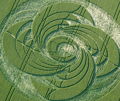 Tawsmead Copse, Wiltshire crop circle, aerial photo 7
