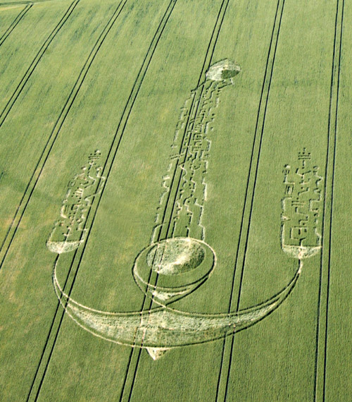 South Field, Wiltshire crop circle, aerial photo 9