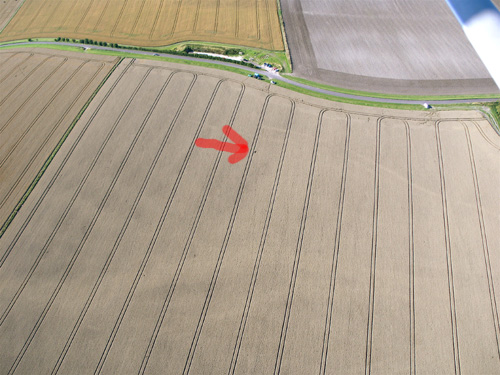 South Field (2), Wiltshire crop circle, aerial photo 4