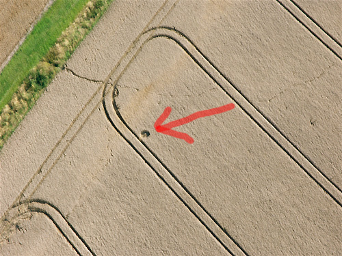 South Field (2), Wiltshire crop circle, aerial photo 5