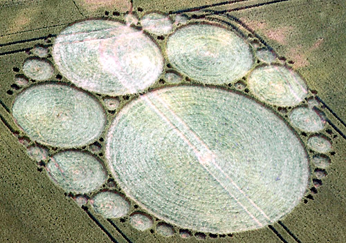 Yatesbury Field, Wiltshire crop circle, aerial photo 18