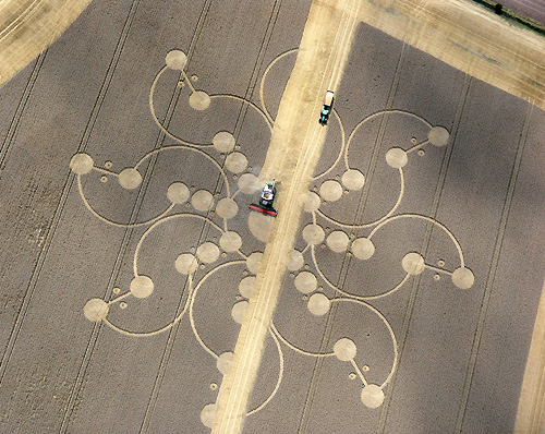 Tidcombe, Wiltshire crop circle, aerial photo 2