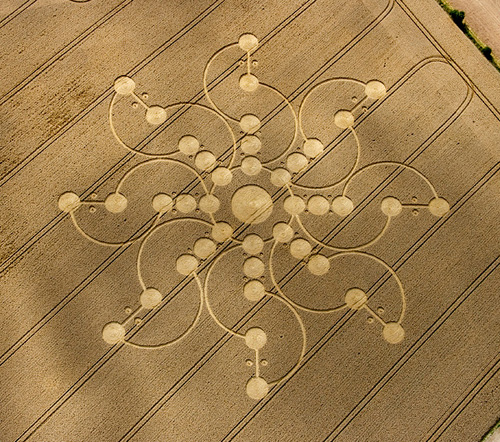 Tidcombe, Wiltshire crop circle, aerial photo 3