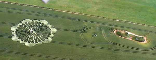 Waden Hill (2), Wiltshire crop circle, aerial photo 10