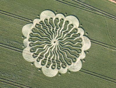Waden Hill (2), Wiltshire crop circle, aerial photo 6