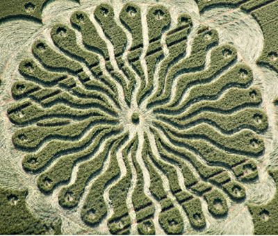 Waden Hill (2), Wiltshire crop circle, aerial photo 7