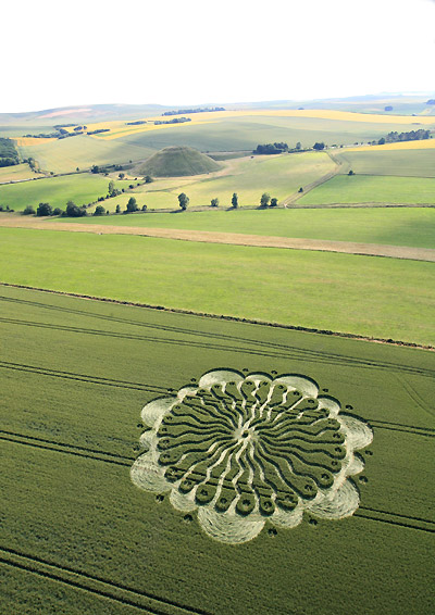 Waden Hill (2), Wiltshire crop circle, aerial photo 5