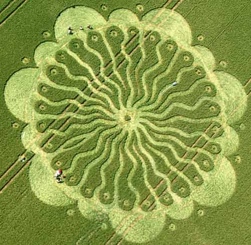 Waden Hill (2), Wiltshire crop circle, aerial photo 9