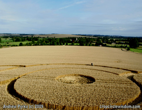Waden Hill (3), Wiltshire crop circle, aerial photo 6