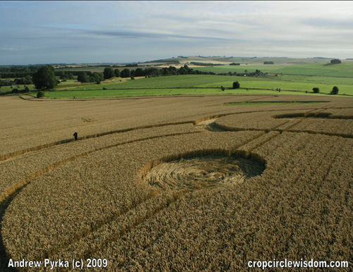 Waden Hill (3), Wiltshire crop circle, aerial photo 9