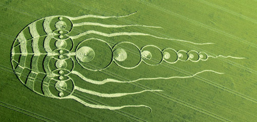 Waylands Smithy, Oxfordshire crop circle, aerial photo 11