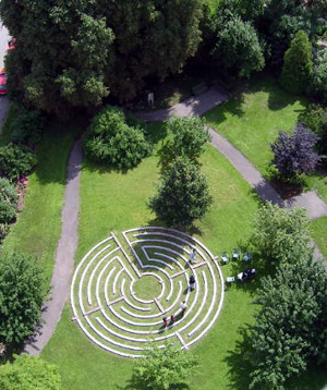 Wayland's Smithy Long Barrow, Oxfordshire crop circle, aerial photo 7