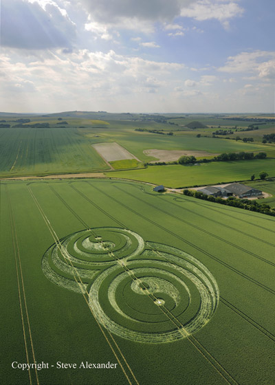 East Kennett, Wiltshire crop circle, aerial photo 9