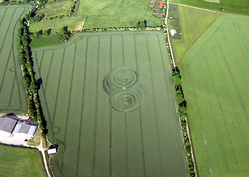 East Kennett, Wiltshire crop circle, aerial photo 3