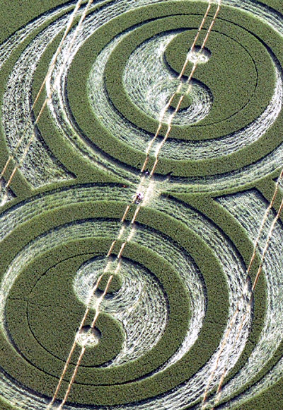 East Kennett, Wiltshire crop circle, aerial photo 2