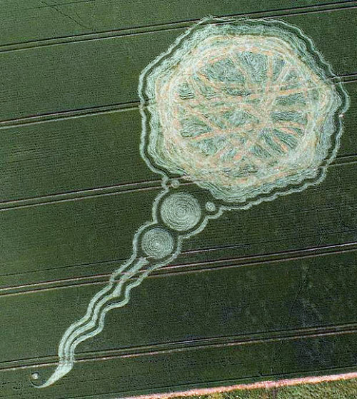 Waden Hill, Wiltshire crop circle, aerial photo 6