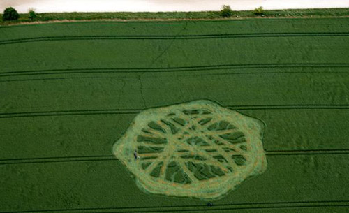 Waden Hill, Wiltshire crop circle, aerial photo 5