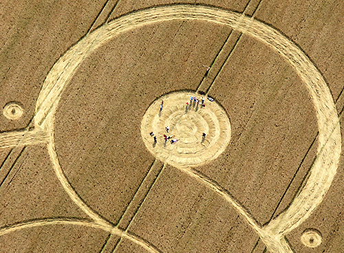 West Overton, Wiltshire crop circle, aerial photo 4