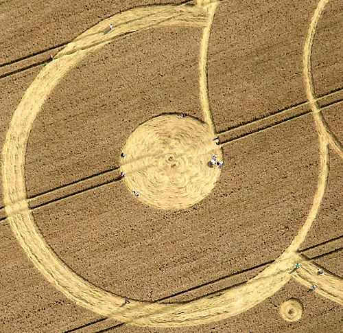 West Overton, Wiltshire crop circle, aerial photo 5