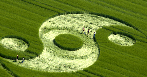 Windmill Hill, Wiltshire crop circle, aerial photo 2