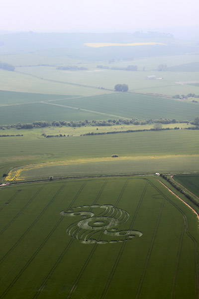 Windmill Hill, Wiltshire crop circle, aerial photo 7