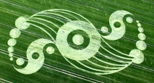 Windmill Hill, Wiltshire crop circle, aerial photo 4