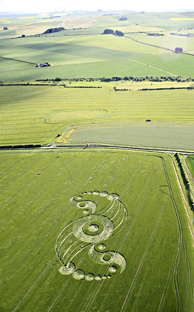 Windmill Hill, Wiltshire crop circle, aerial photo 6