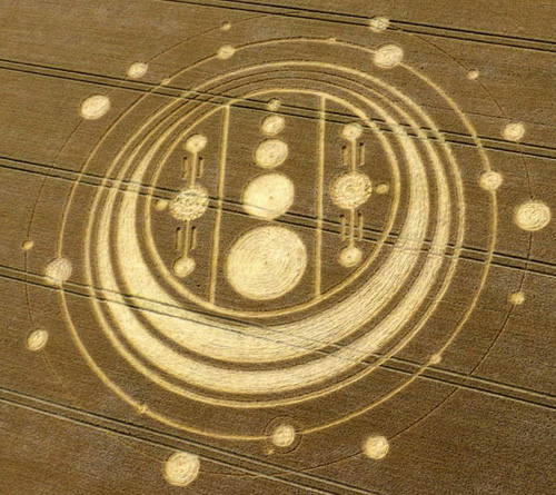 Windmill Hill, Wiltshire crop circle, aerial photo 6