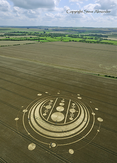 Windmill Hill, Wiltshire crop circle, aerial photo 4