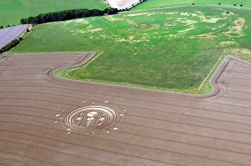 Windmill Hill, Wiltshire crop circle, aerial photo 3