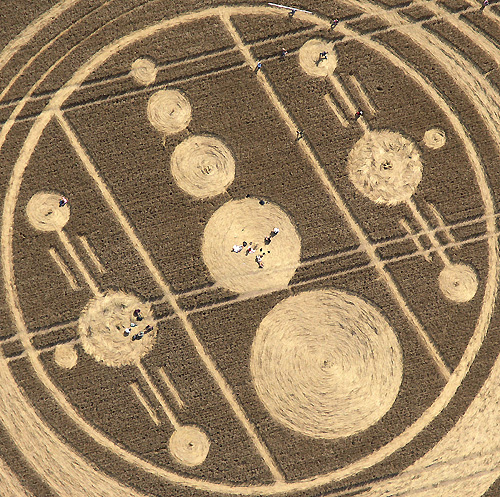 Windmill Hill, Wiltshire crop circle, aerial photo 2