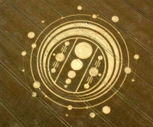 Windmill Hill, Wiltshire crop circle, aerial photo 9