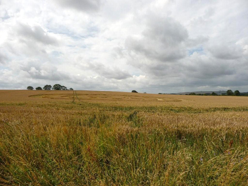 Winterbourne Bassett, Wiltshire crop circle, aerial photo 2